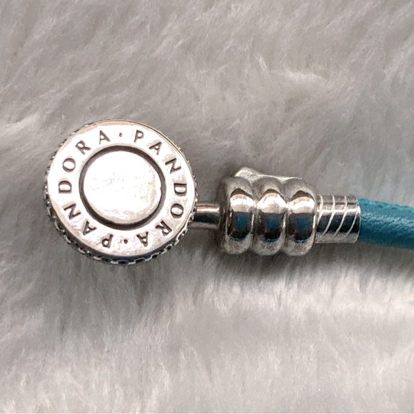 Genuine Pandora Turquoise Leather Double Wrap Bracelet - Picture 6 of 11